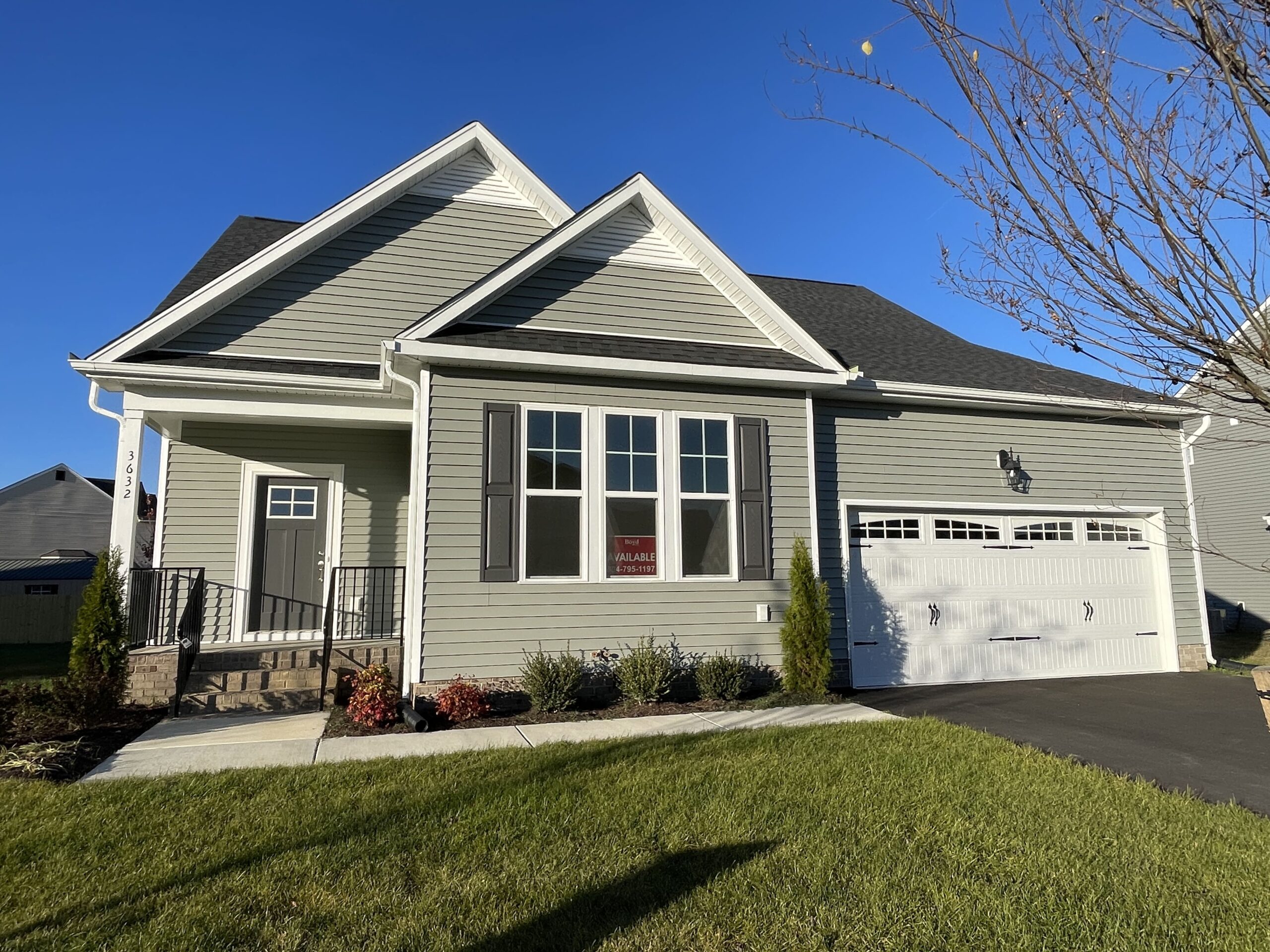 Rendering of the Juniper B Elevation 3 bedroom, 2.5 bath house by Boyd Homes
